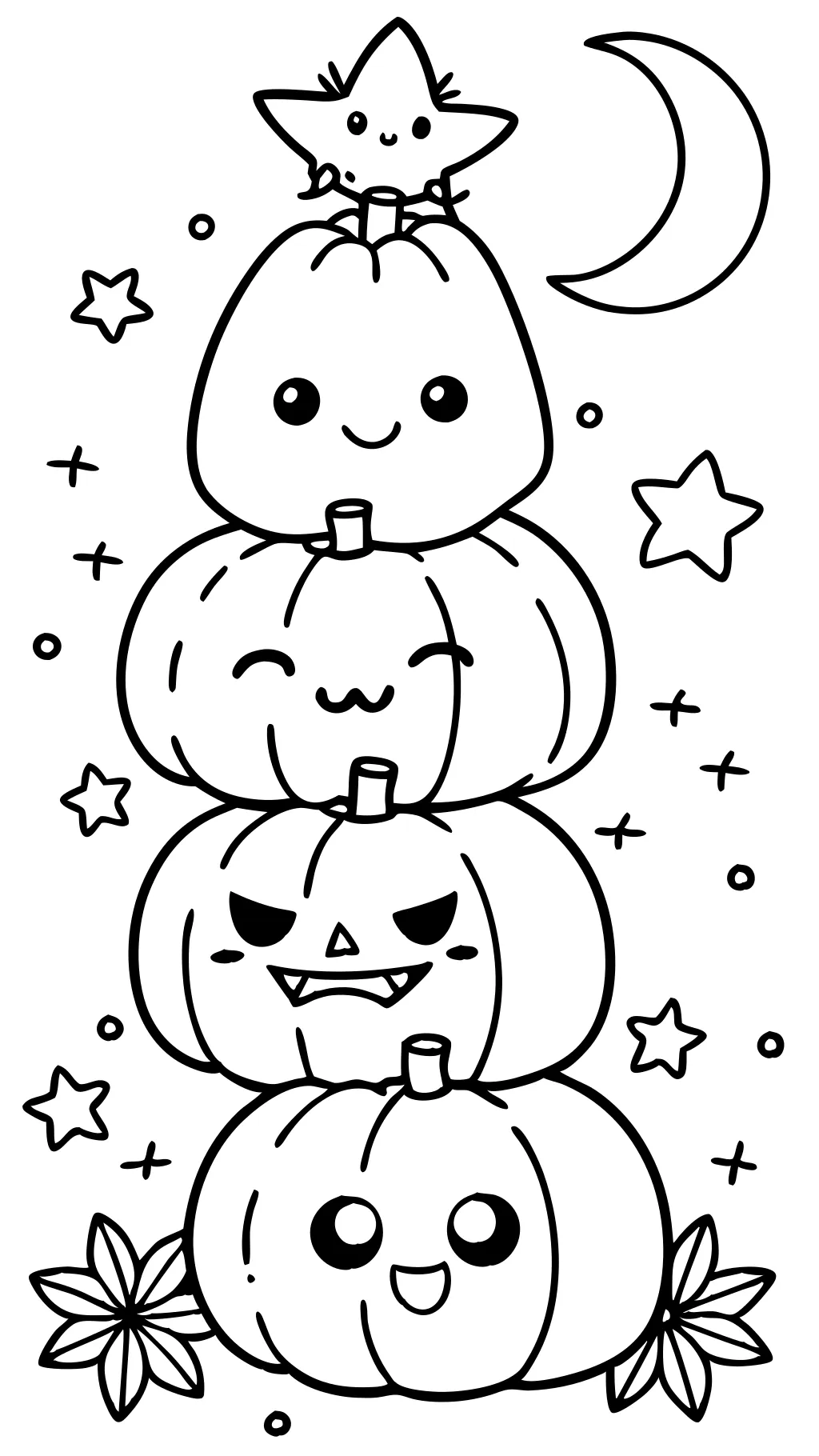 five little pumpkins coloring page